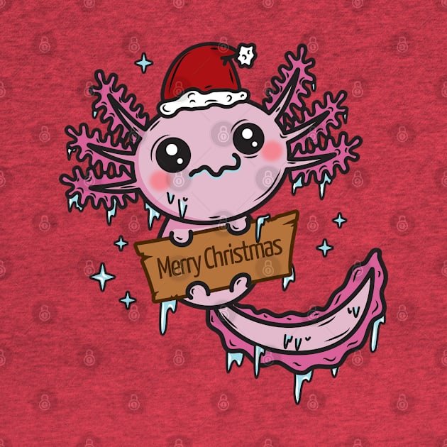 Frozen Christmas Axolotl by InnerYou